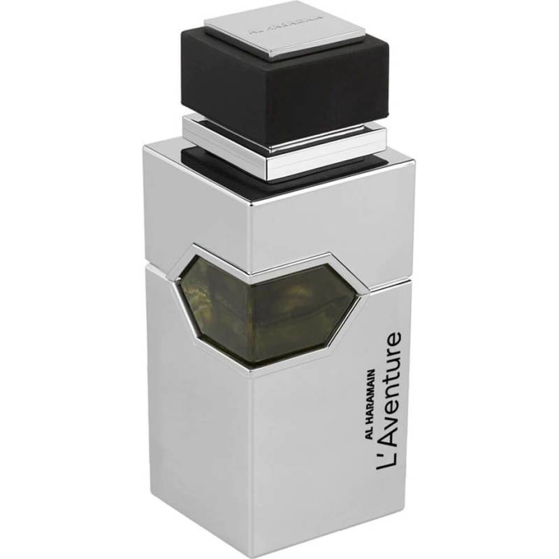 Al Haramain L'Aventure 200ml fragrance image; citrus woody scent with Jasmine, Lily of the Valley and Patchouli; for men; suited to spring and summer.