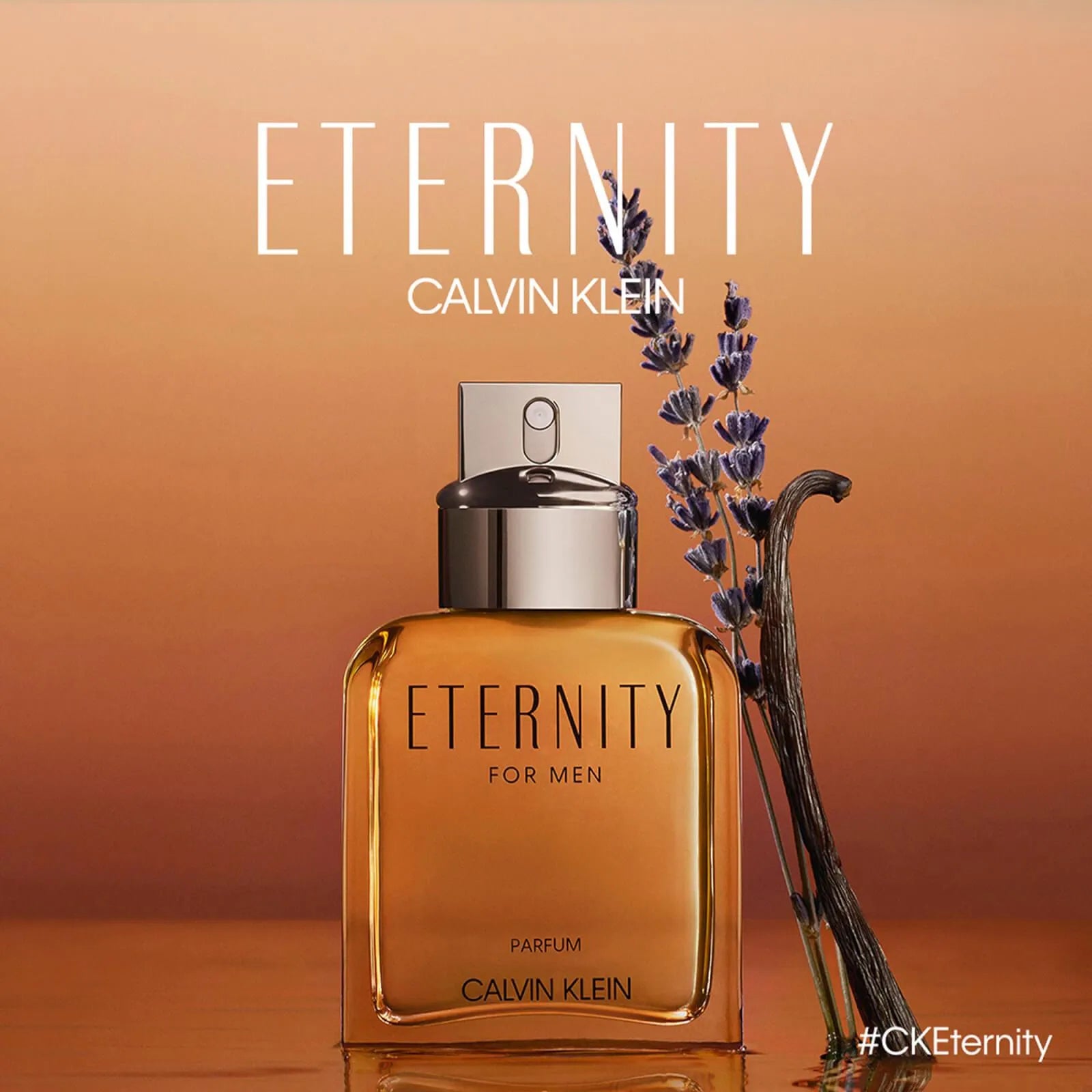 Calvin Klein Eternity for Men Parfum 100ml fragrance image; aromatic vanilla scent with Rum and Vanilla Absolute; for men; suited to autumn and winter.