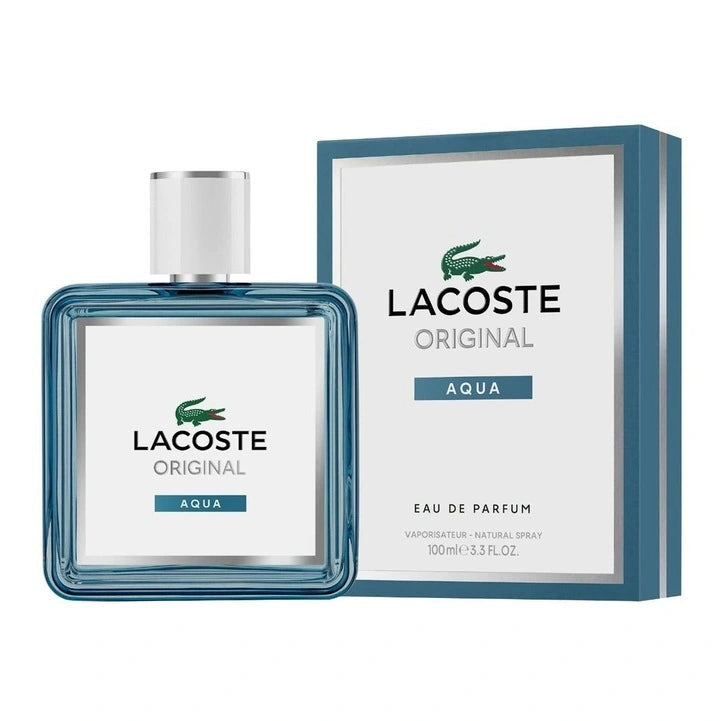 Lacoste Original Aqua Eau De Parfum 100ml fragrance image; woody aquatic aromatic scent with Clary sage, Lavender and Vetiver; for men; suited to spring and summer.