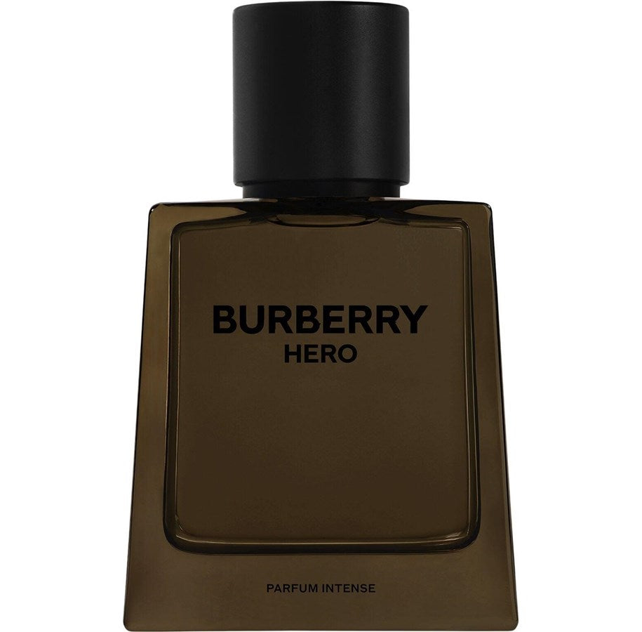 Burberry Hero Parfum Intense 100ml fragrance image; woody spicy leather scent with Trio of cedarwood oils and Leather; for men; suited to spring and summer.