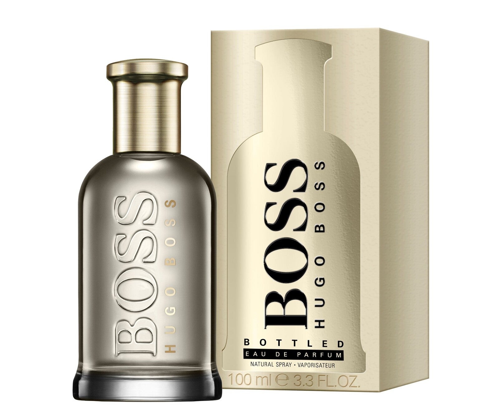 Hugo Boss Bottled Eau De Parfum 100ml fragrance image; woody spicy aromatic scent with Apple, Black Pepper and Musk; for men; suited to spring and summer.