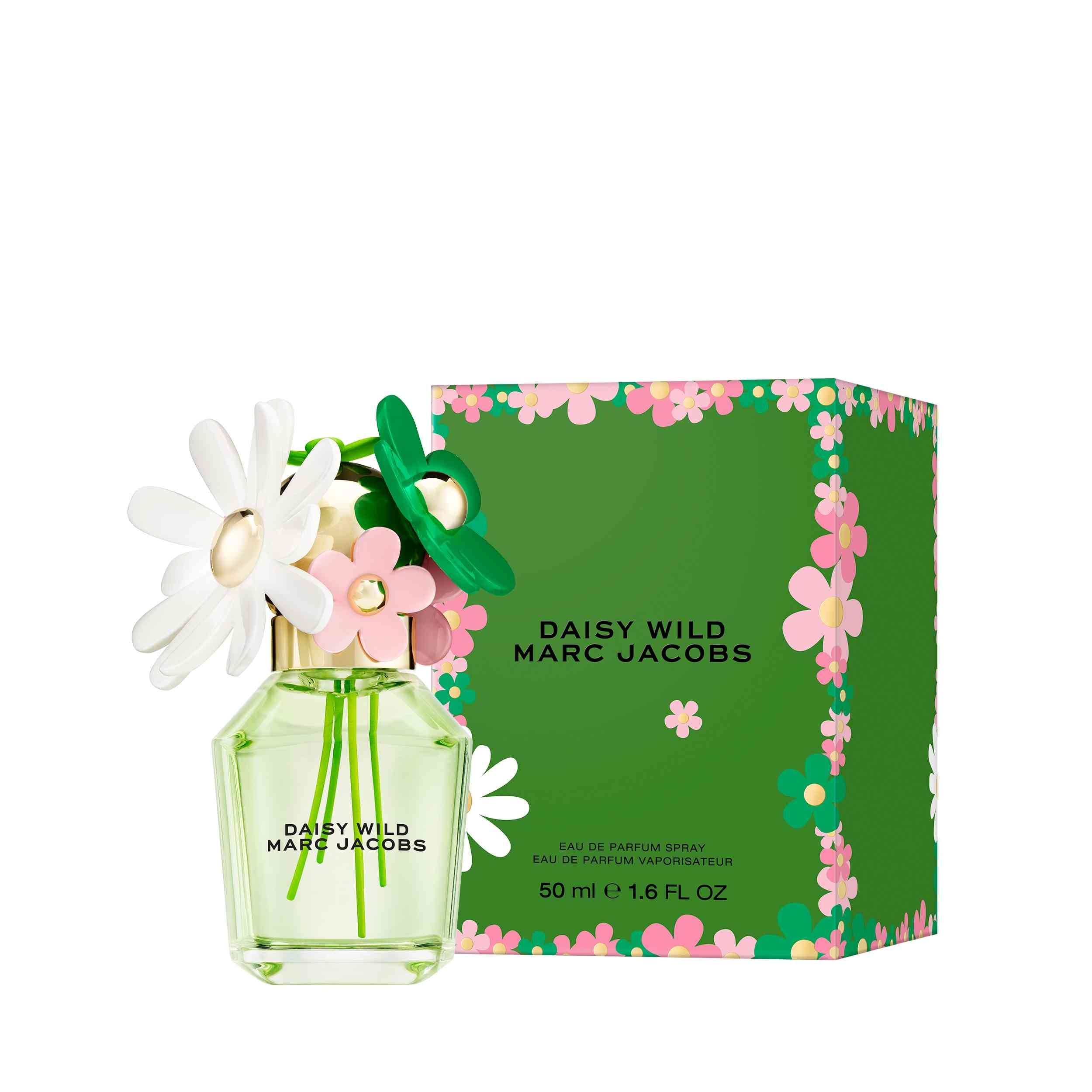 Marc Jacobs Daisy Wild Eau De Parfum 50ml fragrance image; fruity green woody scent with Jasmine, Macadamia and Vetiver; for women; suited to spring and summer.