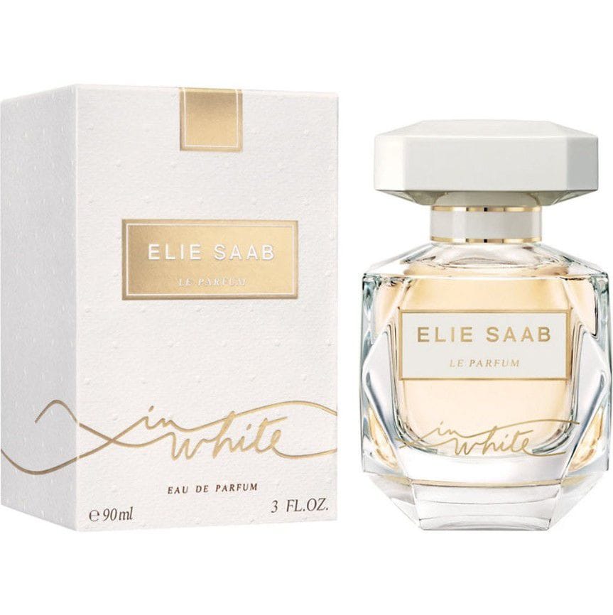 Elie Saab Le Parfum in White Eau de Parfum 90ml fragrance image; white floral amber scent with Orange Blossom, Red Berries and White Amber; for women; suited to autumn and winter.