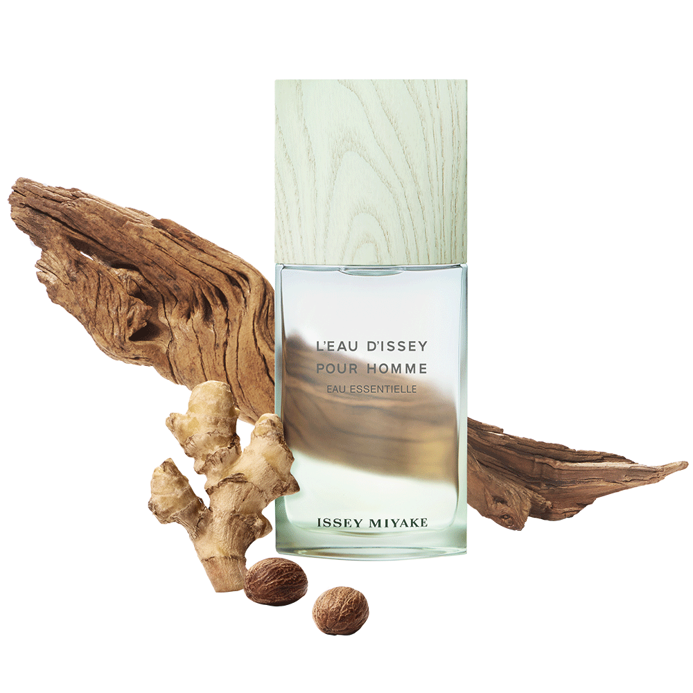Issey Miyake L'Eau D'Issey Pour Homme Eau Essentielle 75ml fragrance image; fresh woody spicy scent with Ginger, Mandarin and Guaiac wood; for men; suited to spring and summer.