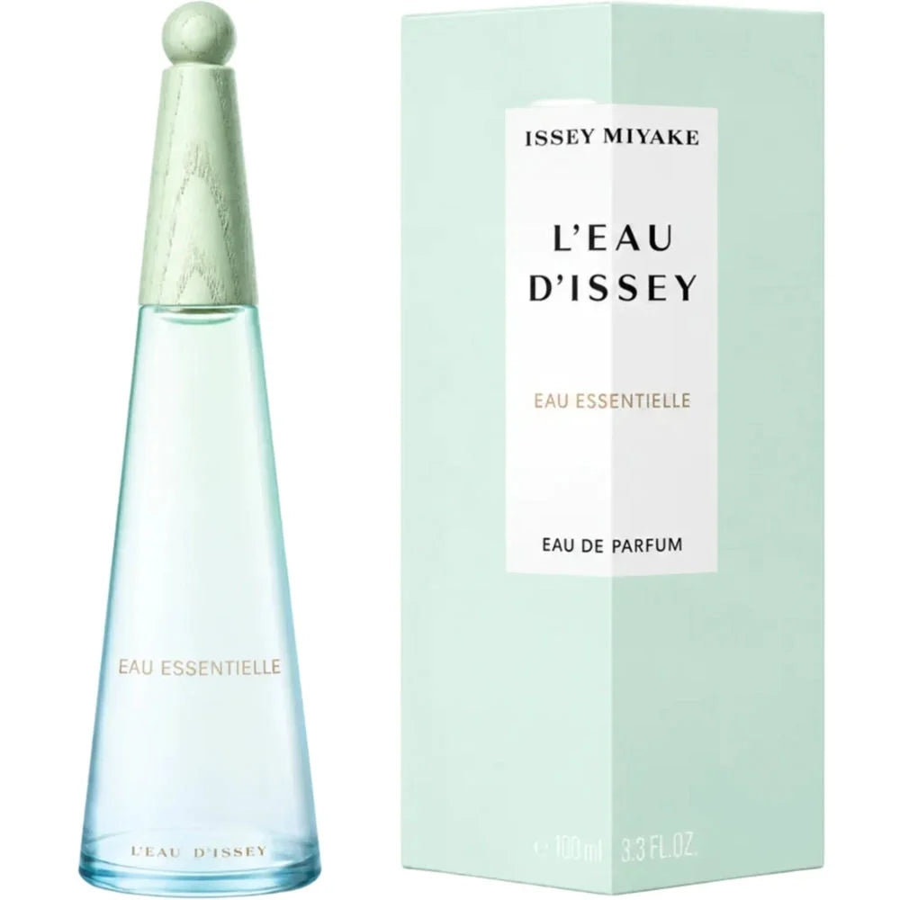 Issey Miyake L'Eau D'Issey Eau Essentielle EDP 100ml fragrance image; floral aquatic scent with Jasmine, Orange blossom absolute and Cedarwood; for women; suited to summer.