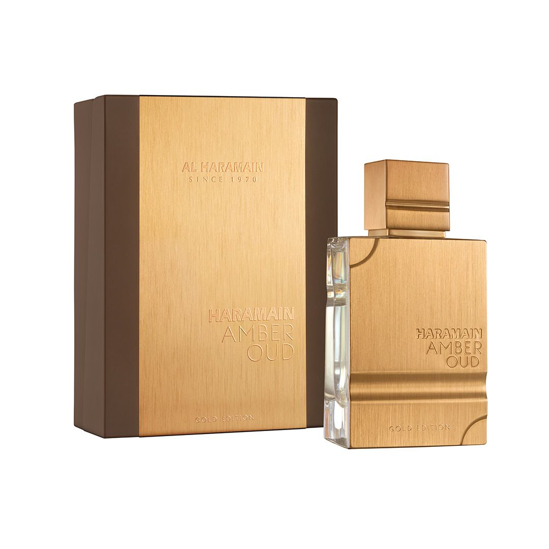 Al Haramain Amber Oud Gold Edition Brown 200ml fragrance image; fruity amber vanilla scent with Melon, Pineapple and Woody notes; for all genders; suited to autumn and winter.