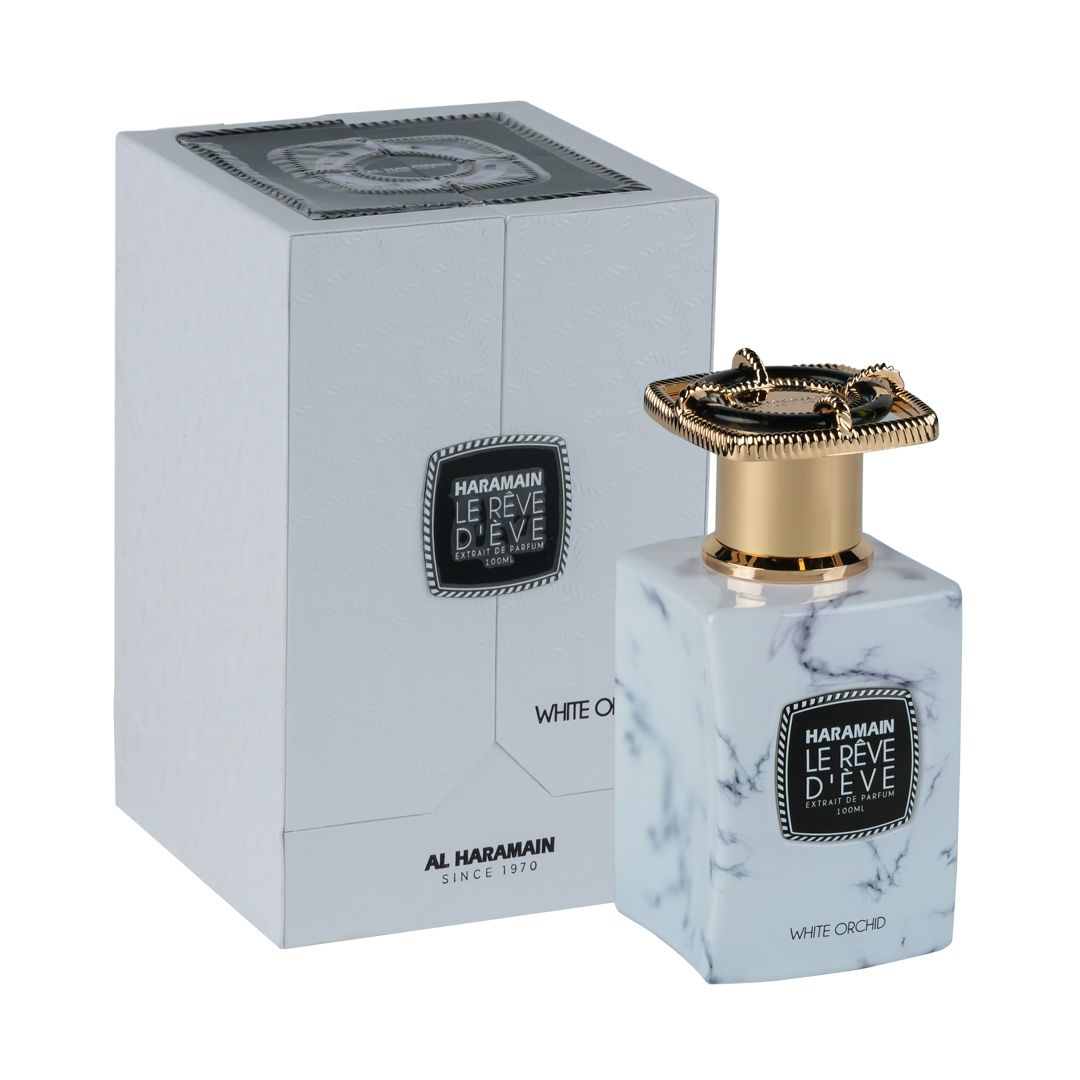 Al Haramain Le Rêve d'Ève White Orchid Extrait 100ml – Floral perfume; floral, polished and expressive.