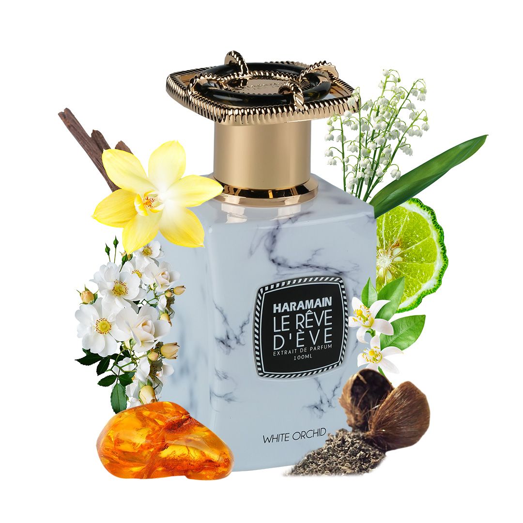 Al Haramain Le Rêve d'Ève White Orchid Extrait 100ml – Floral perfume; floral, polished and expressive.