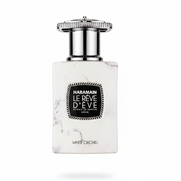 Al Haramain Le Rêve d'Ève White Orchid Extrait 100ml – Floral perfume; floral, polished and expressive.