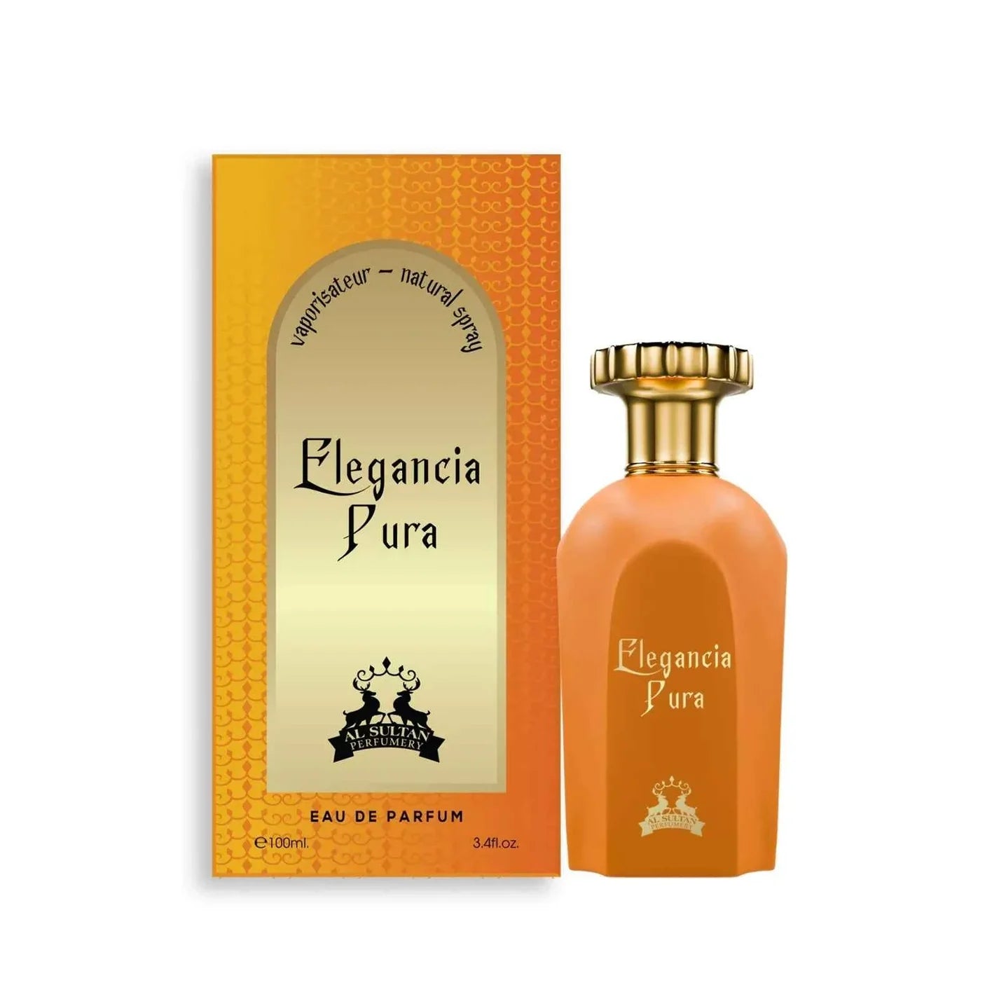 Al Sultan Elegancia Pura EDP 100ml – Floral perfume; notes of Bergamot, Rose and Musk.