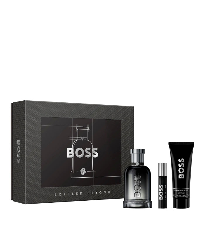 Hugo Boss Bottled Beyond Eau de Parfum Gift Set 3pc 100ml product image — woody leather fragrance; for men; suitable for all seasons