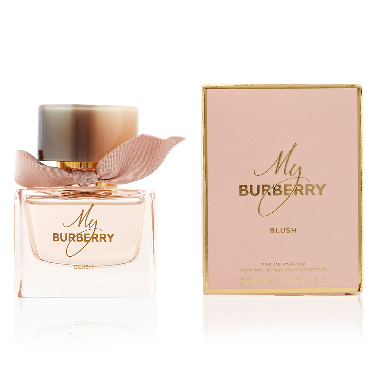 My Burberry Blush Eau de Parfum 50ml fragrance image; fruity floral scent with Crisp Apple, Rose Petals and Jasmine; for women; suited to spring and summer.