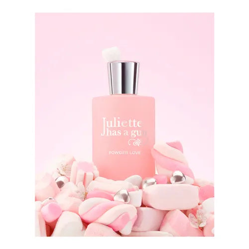 Juliette Has A Gun Powder Love 100ml fragrance image; powdery gourmand scent with Sugared almond, Orange blossom and Tonka; for women; suited to autumn and winter.