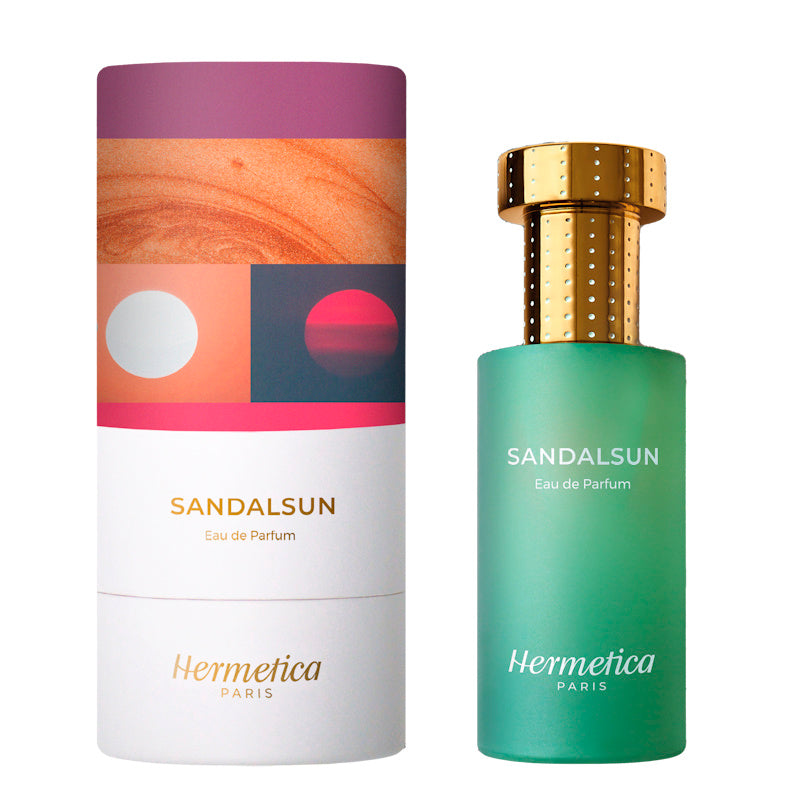 Hermetica Paris Sandalsun EDP 50ml – Woody Gourmand perfume; sweet, creamy, cosy and dessert-like.