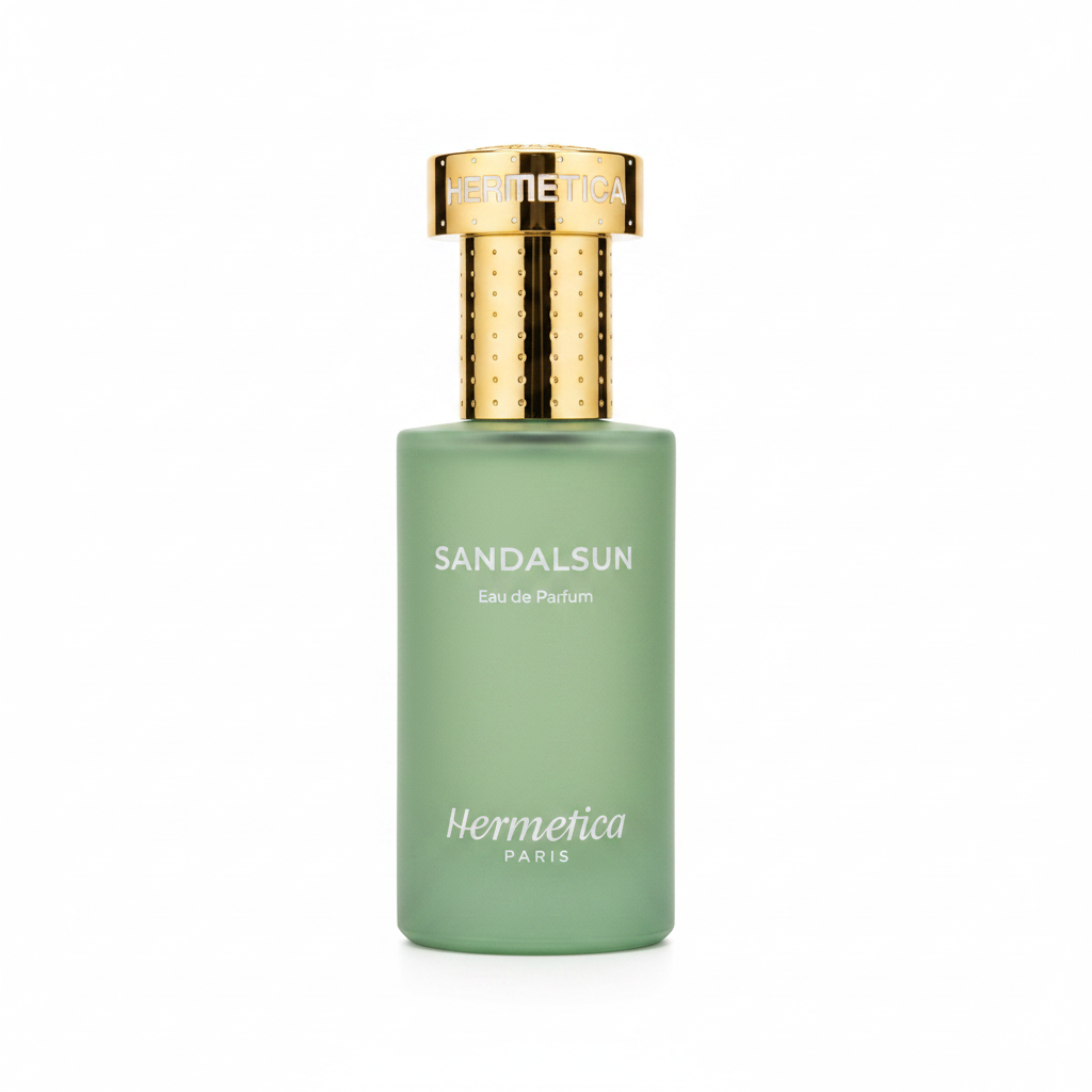 Hermetica Paris Sandalsun EDP 50ml – Woody Gourmand perfume; sweet, creamy, cosy and dessert-like.