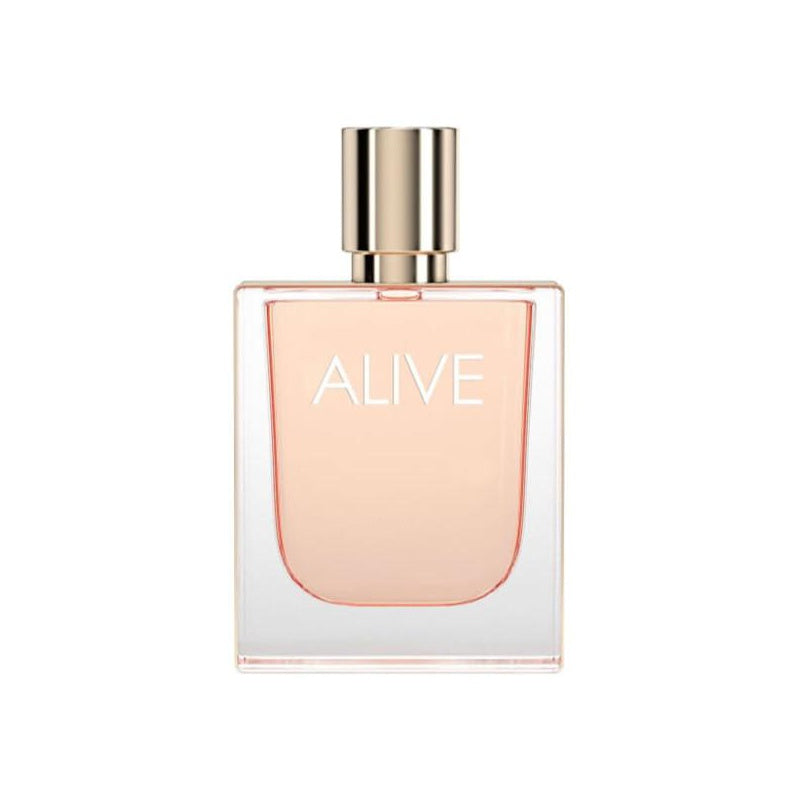 Hugo Boss Hb Alive Eau De Parfum 80ml fragrance image; fruity floral vanilla woody scent with Jasmine sambac and Woody notes; for women; suited to autumn and winter.