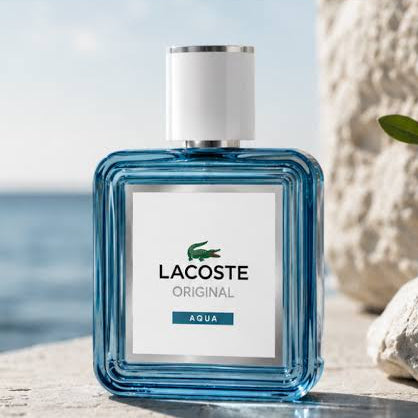 Lacoste Original Aqua Eau De Parfum 100ml fragrance image; woody aquatic aromatic scent with Caviar accord and Vetiver; for men; suited to spring and summer.