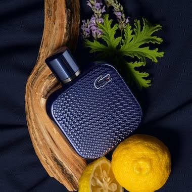 Lacoste L.12.12 Bleu Eau De Parfum 50ml fragrance image; citrus aromatic woody scent with Lavandin, Geranium and Cedarwood; for men; suited to spring and summer.