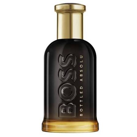 Hugo Boss Bottled Absolu Parfum Intense 50 fragrance image; woody leathery amber scent with Patchouli essence, Myrrh and Cedarwood; for men; suited to winter.