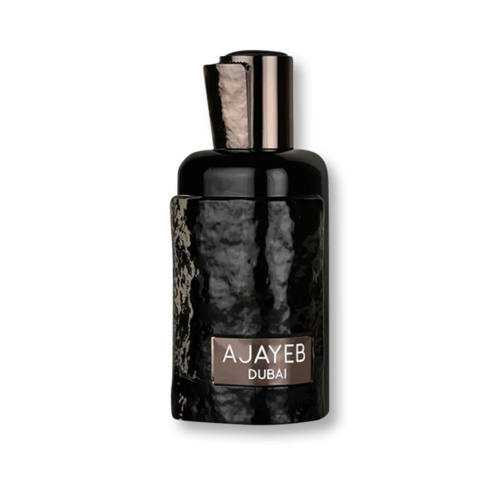 Lattafa Ajayeb Dubai Eau De Parfum 100ml fragrance image; sweet spicy woody scent with Coffee Arabica, Violet leaves and Sandalwood; for all genders; suited to spring and summer.