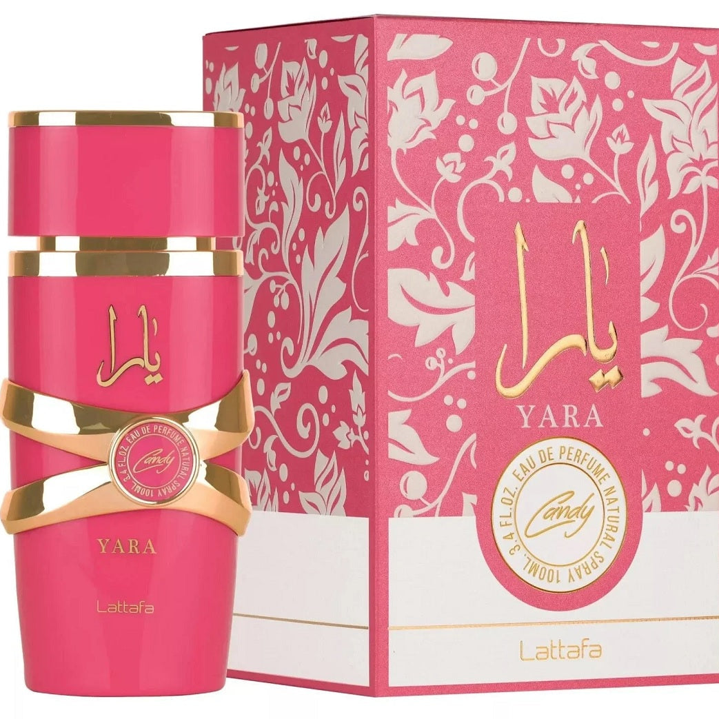 Lattafa Yara Tous EDP — 100ml – Tropical fruity floral, vanilla-musky profile perfume; sweet, creamy, cosy and dessert-like.