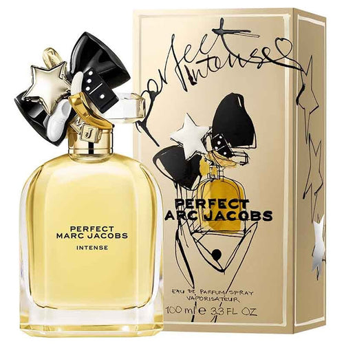 Marc Jacobs Perfect Intense Eau De Parfum 100ml fragrance image; floral nutty woody scent with Daffodil, Jasmine and Sandalwood; for women; suited to spring and autumn.