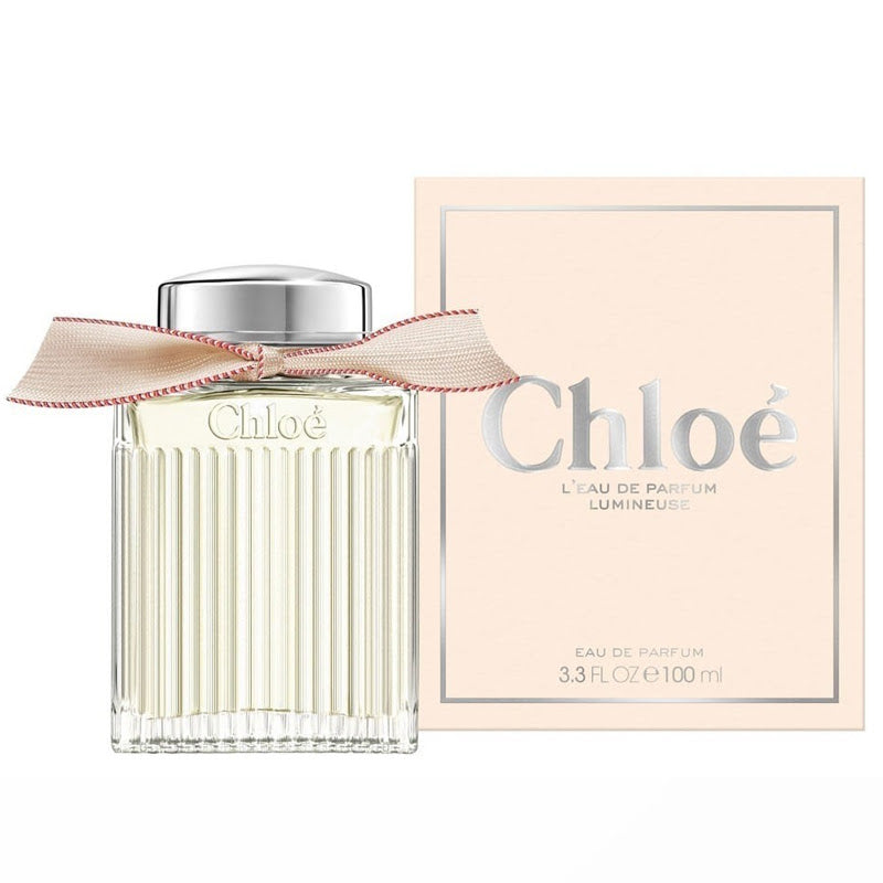 Chloe L'Eau De Parfum Lumineuse 100ml fragrance image; floral vanilla amber scent with Jasmine Sambac and Vanilla; for women; suited to autumn and winter.